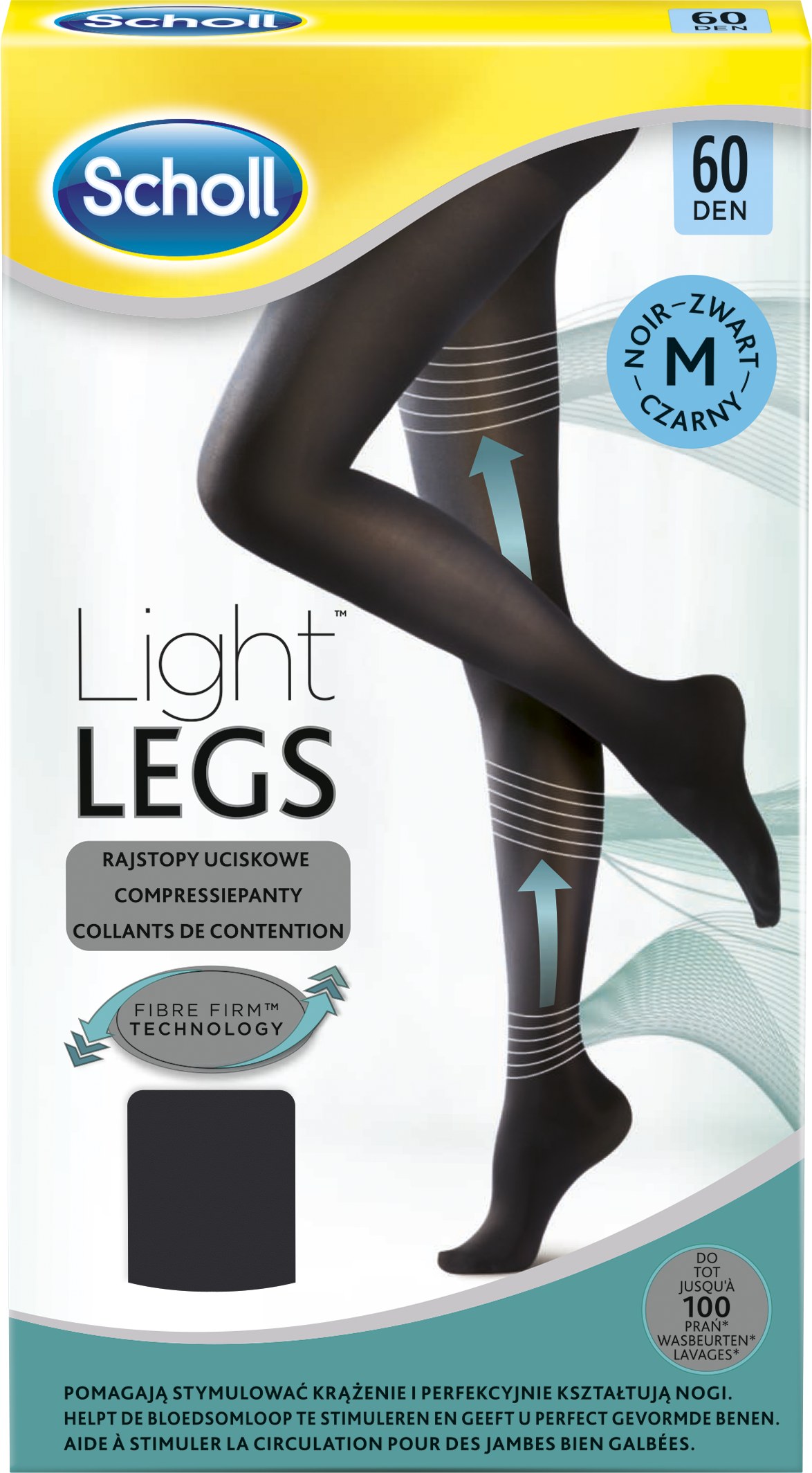 Scholl Light Legs Rajstopy Uciskowe 60 DEN czarne (M)